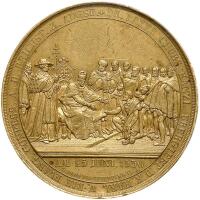 German States: Saxony. Brass Medal, 1830 PCGS AU58