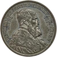 German States: Saxony. Reformation White Metal Medal, 1839 PCGS AU58