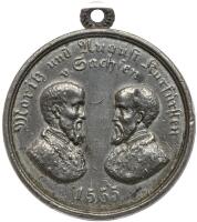 German States: Saxony. White Metal Medal, 1855 PCGS About Unc