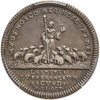 German States: Saxe-Gotha-Altenburg. Silver Medal, 1717 (Chronogram) PCGS EF45
