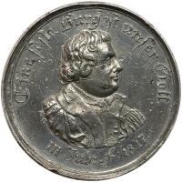 German States: Saxe-Hildburghausen. White Metal Reformation Medal, 1817 PCGS XF