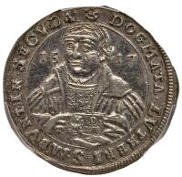 German States: Saxe-Saalfeld. Reformation Groschen, 1717 PCGS AU55