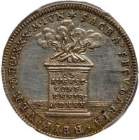 German States: Ulm. Reformation Silver Pattern 2 Ducat, 1730 PCGS Specimen 62