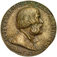 Germany. Brass Cast Albrecht D&Atilde;&frac14;rer Death Medal, 1528 Choice VF