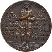 Germany. New Year's Cast Bronze Medal, 1918. PCGS MS62