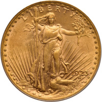 1923 $20 St. Gaudens. PCGS graded MS62