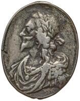 Great Britain. Charles I & Henrietta Maria Royalist Cast Silver Badge, ND (c.1648)