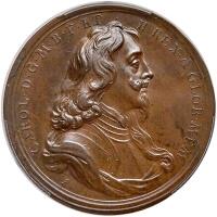 Great Britain. Death and Memorial Bronze Medal, 1649 PCGS MS62