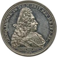 Great Britain. Tin (Pewter) Medal, 1714 PCGS MS62