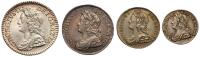 Great Britain. George II (1727-1760) 4-Piece Silver Maundy Set