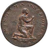 Great Britain-Middlesex. 1/2 Penny Anti Slavery Token, ND (c.1795) VF