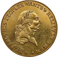 Great Britain-Gloucestershire. Gilt Halfpenny Token, 1796 Sharpness of XF
