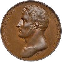 Great Britain. Death of Sir John Moore Bronze Medal, 1809 (1820) PCGS Specimen