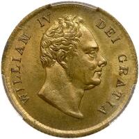 Great Britain. Brass Coronation Medal, 1831 PCGS MS64