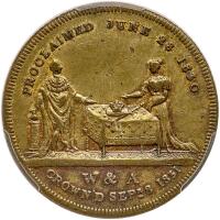 Great Britain. Coronation Brass Medal, 1831 PCGS EF45