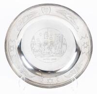 Exceptional and Rare Silver Platter, Amsterdam, 1822, Center Engraving Based on "Friday Evening Blessing" by Moritz Oppenheim