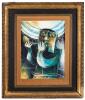 Pinchas Shaar: "Blowing of the Shofar" Original Oil on Canvas Laid on Cardboard