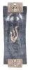 Contemporary Mezuzah with Kosher Scroll. Mezuzah is Made of Stiff Rubber with a Beautiful Foliate Overlay in Steel Gray and Foli