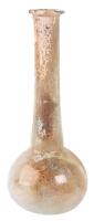 Tall, Long-Necked, Free-Standing Bluish-Green Glass Blown Unguentarium