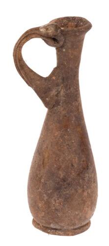 Handled Roman Glass Unguentarium with Bulbous Body