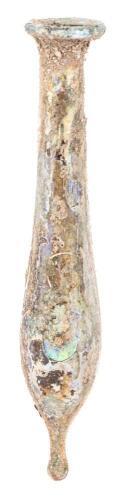 Pointed Unguentarium with Very Colorful Iridescence and Extremely Apeealing 2nd-3rd Century CE
