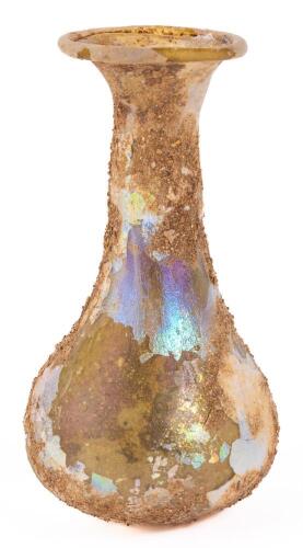 Small Balsarium with a Flared Mouth and Awash in Iridescence and Encrustation, Very Appealing