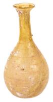 Light Amber Blown Glass Unguentarium with Glass Filament Encircling the Entire Bottle.