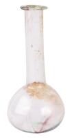 Tall, Long-Necked, Clear Glass Blown Unguentarium Virtually Free of any Encrustation or Iridescence. Just a Hint of Residue Inte