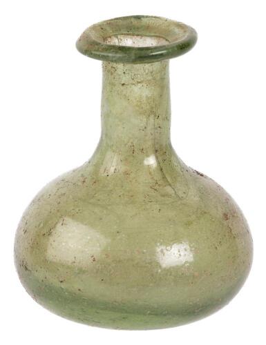 Large, Thick, Heavy Blown Glass Balsarium with Flat Bottom and Quite Stout