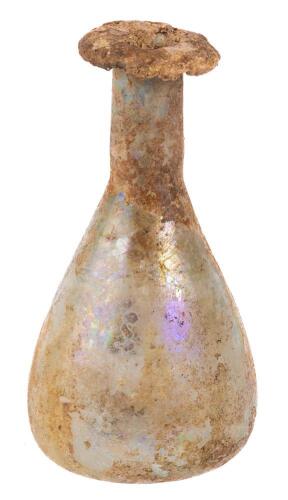 Free-Standing Short Balsarium in Clear Glass with Light Iridescence