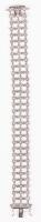 Sterling Silver and Cubic Zirconia Panel Bracelet, Marked 925 NM