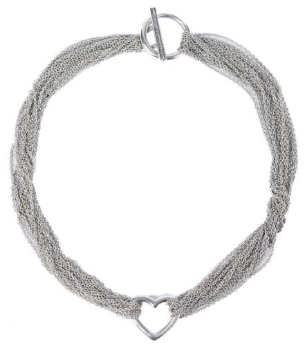 Tiffany & Co. Sterling Silver Multi-Strand Heart Necklace