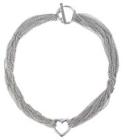 Tiffany & Co. Sterling Silver Multi-Strand Heart Necklace