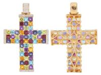 Beautiful Crucifix in 14K Yellow Gold by John C. Rinker, Master Goldsmith and Gemologist 40 Years in Baltimore Area. Six Differe