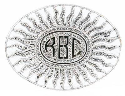 Sterling Silver Sunburst Brooch with &acirc;&euro;&oelig;RBC&acirc;&euro; Monogram