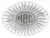 Sterling Silver Sunburst Brooch with &acirc;&euro;&oelig;RBC&acirc;&euro; Monogram
