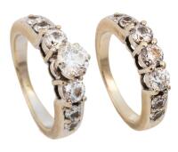 Ladies 1940s Vintage Bridal Set in 14K White Gold and 1.5 Carats of White Diamonds