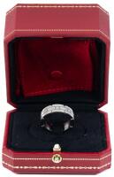 Men's Handsome, Cartier "Tank Francaise" 18K White Gold Wedding Band Complete with Original Box and Outer Box with Certificate