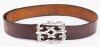 Old Pawn, Sandcast, Sterling Silver Navajo Buckle from the Early 1970s with Superb Pre-Owned Naturally Burnished Leather Belt - 2