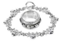 Sterling Skull Bracelet for the Lady or Gentleman and an Ornate Band Ring for the Guy