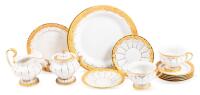 Meissen's Opulent, 23K Gold Encrusted "Golden Baroque" China. Large Place Setting