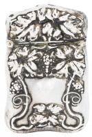 Sterling Silver Matchstick Holder with Elaborate Repousse Work