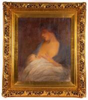 Freer, Frederick Warren. "Nursing Mother" (Original Oil on Canvas)