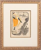 Jules Ch&Atilde;&copy;ret Collection of French Artists During Belle &Atilde;&permil;poque, Paris. Plate 110 "Jane Avril Jardin de Paris by Henri Toulouse-
