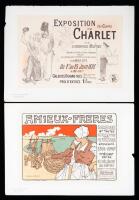 Jules Ch&Atilde;&copy;ret Collection of French Artists During Belle &Atilde;&permil;poque, Paris. Plate 194 "Exposition de Charlet and Plate 183 "Amieux-F