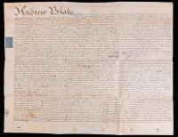 1822 English Vellum Indenture &acirc;&euro;&ldquo; Property Conveyance of Andrew Blake