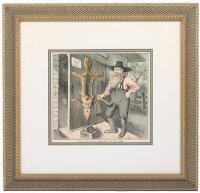 Lithograph from 1885, Cover of Puck Magazine by Acclaimed Illustrator, Frederick Opper: Robert E. Lee and William Mahone /Readju