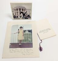 First Ladies: Lady Bird Johnson Hand Written Note of Thanks, Written in Mat with Mounted Photo to Actress Piper Laurie.