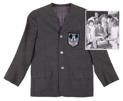 DISNEYANA: "The Mickey Mouse Club" Carl Patrick "Cubby" O'Brien Original Mouseketeer Jacket from 1955-1958, Bow-Tie and Photo