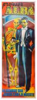 One of the All Time Great Vintage Magic Posters "PROFESSOR ALBA: THE MAN WHO PLAYS WITH DEATH" Spanish, 2-Sheet Poster